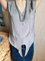 Top Gr.40/42 grau mit Spitze Fa. Taifun Shirt Bluse Sachsen - Dippoldiswalde Vorschau