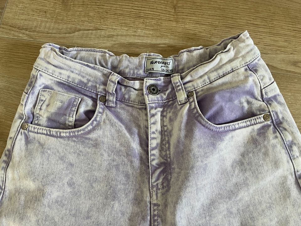 BLUE EFFECT Mom Jeans Hose high waist lila 158 164 13-14 in Landshut