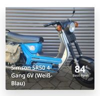 Simson SR50 4-Gang 6V (Weiß-Blau) Chemnitz - Euba Vorschau