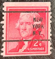 Briefmarke USA Präsident Thomas Jefferson 2 Cent Nordrhein-Westfalen - Lindlar Vorschau