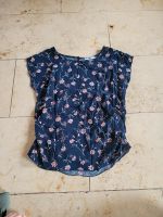 Sommer Tshirt Gr.M 38 blau mit Blumen, dünner Stoff Bayern - Schwanfeld Vorschau