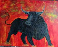 "Taurus", Stier. Wild, animalisch, frei, 100x80cm, Canvas, unikat Rheinland-Pfalz - Pirmasens Vorschau