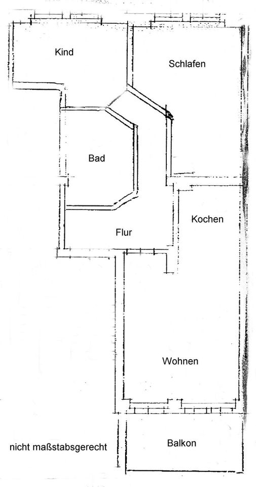 010_1,5-Raum-Wohnung im amerikanischen Wohnstil mit Balkon, Behringstr. 2 in Bautzen in Bautzen