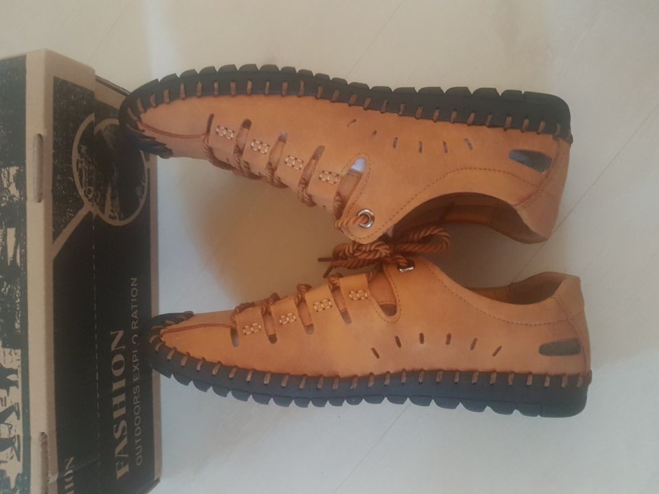 Schuhe Herren braun beige EU Größe 44 Outdoor Wandern Sandalen in Altenburg