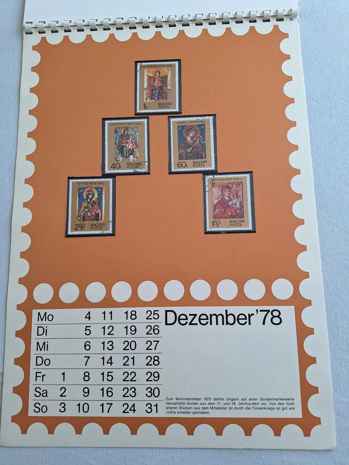 Briefmarkenkalender 1978 in Holzappel (Rhein-Lahn-Kreis)