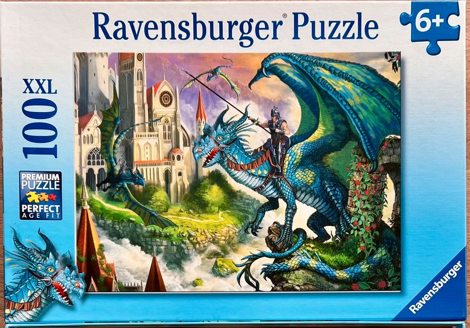 Kinderpuzzle Puzzle 100 XXL Drachen Schloss Burg Mystisch in Zossen-Dabendorf