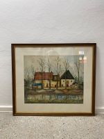 * HERBERT WENTSCHER 1945 AQUARELL GEMÄLDE HAUS HÄUSER AM FLUSS Berlin - Charlottenburg Vorschau