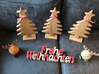 Holz Deko Weihnachten Weihnachtsdeko Tannenbaum Rentier Stern Baden-Württemberg - Friedrichshafen Vorschau