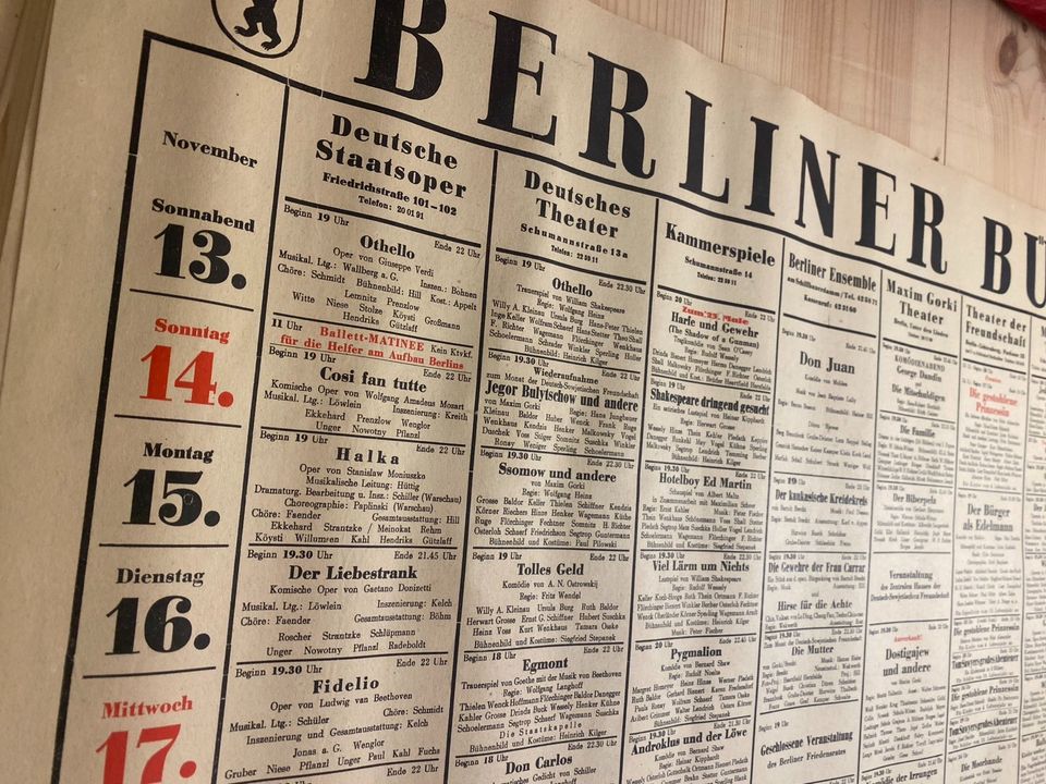 1953 Originalplakat Berliner Bühnen Bertolt Brecht in Reichenow-Möglin