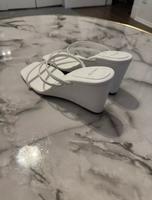 wunderschöne weisse sommersandalen mit Keilabsatz von Mango Berlin - Spandau Vorschau
