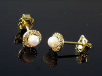 585 Gold kleine Ohrstecker Grösse 5 mm mit Opal Kugeln Nordrhein-Westfalen - Altena Vorschau