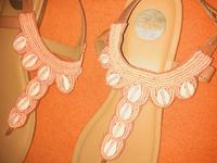 Buffalo Sandalen Zehentrenner Gr. 41 orange rosa weiß braun Sachsen - Frohburg Vorschau