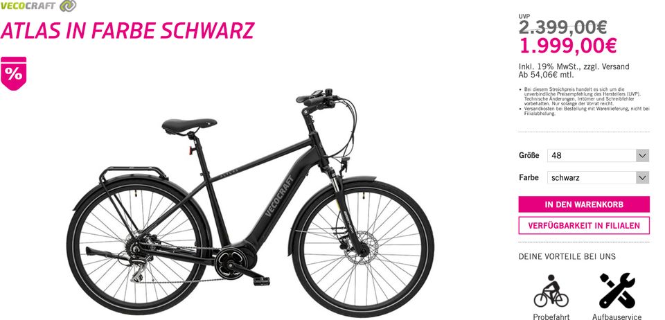 vecocraft atlas E-Bike wenig gebraucht in Ostfildern