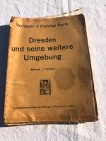 Velhagen & Klasing antike Landkarte Dresden und Umgebung 1945 Sachsen - Grumbach Vorschau