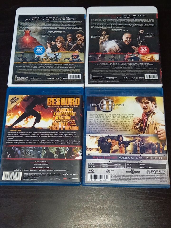 4 Kung Fu Filme auf Blu-ray in 3D, Karate, Action, Martial Arts in Bocholt