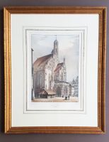 Lithografie Billmark 1850 Notre Dame Frauenkirche Nürnberg Markt Nürnberg (Mittelfr) - Mitte Vorschau