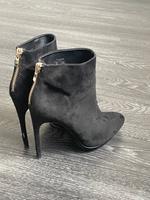 ZARA High Heel Stiefelette Ankle Boots, schwarz, Velours, Gr.40 Bayern - Ansbach Vorschau