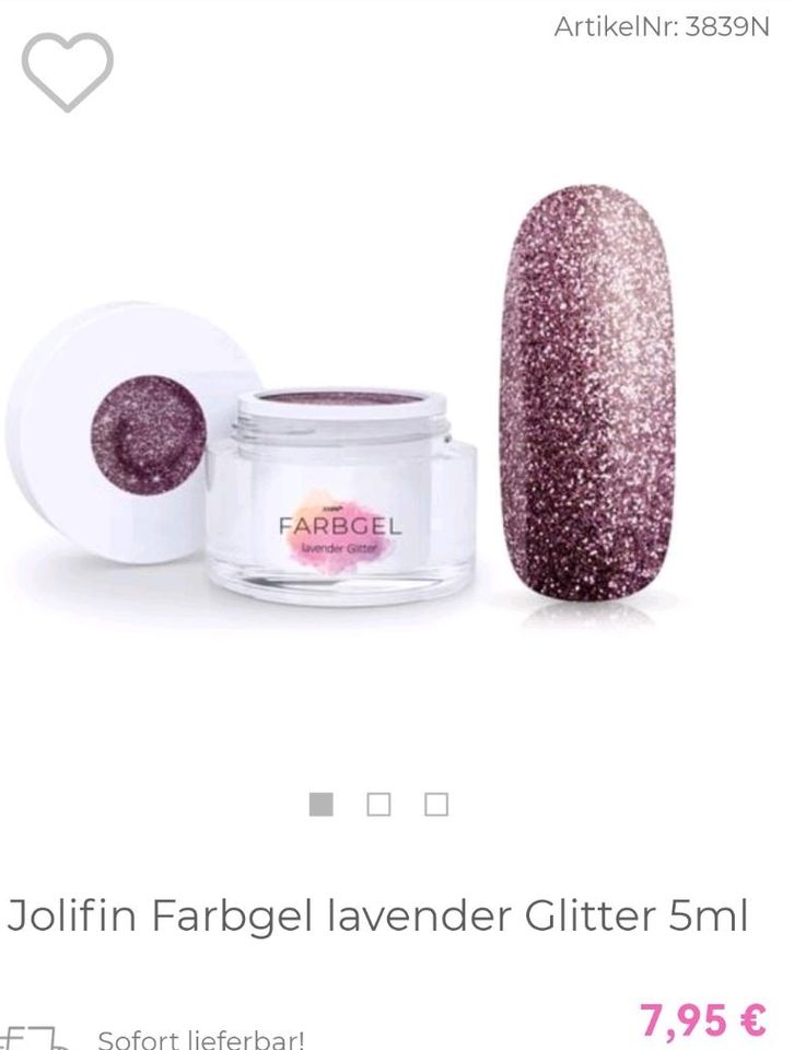 Jolifin Laveni Farbgel Lavender Glitter in Gelsenkirchen