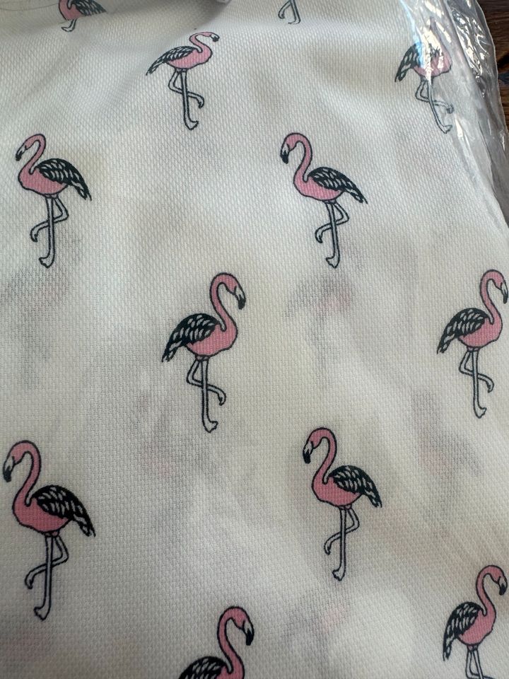 NEU: Jake‘s Hemd 37/38 - slimfit - weiß/Flamingos in Gelmer