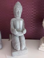 Buddhafigur Zement mit Teelichtglas 34cm NEU Hessen - Wehretal Vorschau