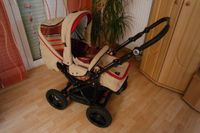 Hartan Kombi-Kinderwagen TopLine CL (beige-rot) + Softtragetasche Nordrhein-Westfalen - Brüggen Vorschau