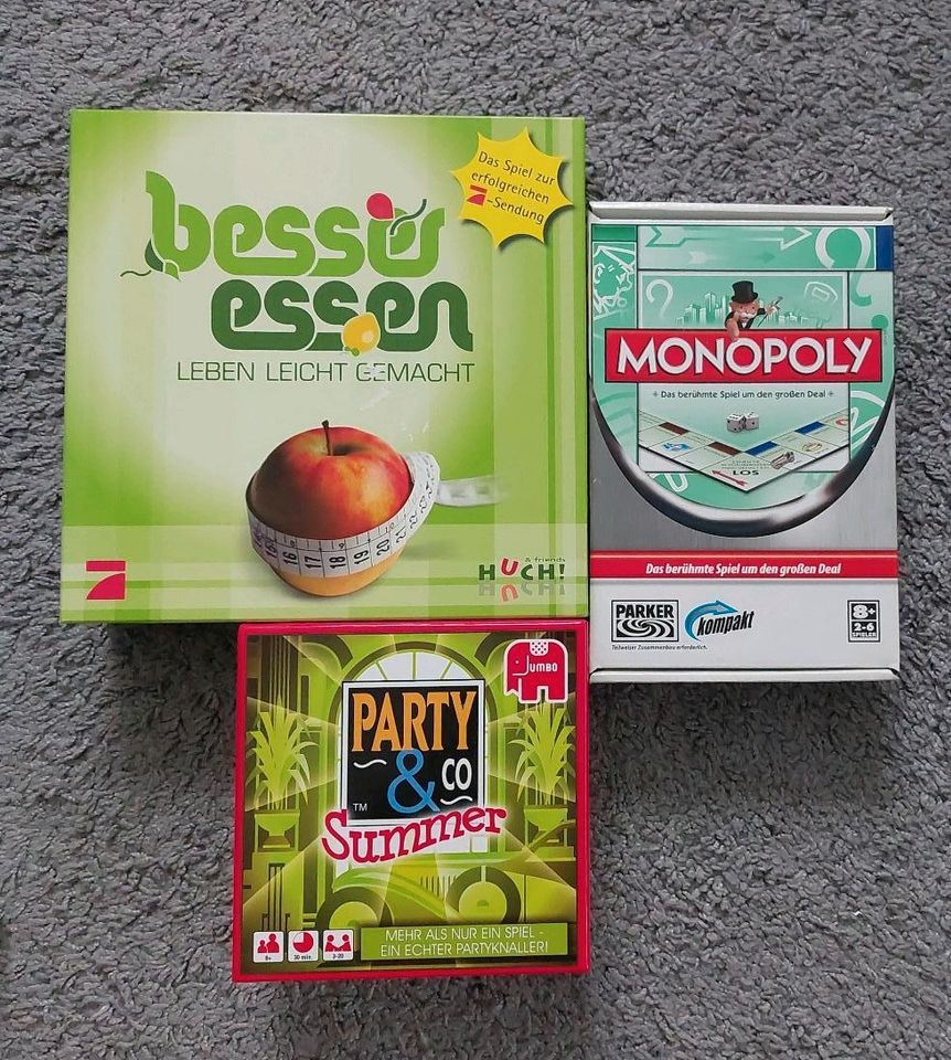 Spiele Besser essen, Monopoly, Party&Co Summer in Ilmmünster