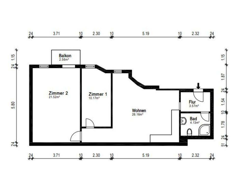 Ruhig gelegene schöne Wohnung in zentraler Lage mit Küche, Balkon und Stellplatz! in Berlin