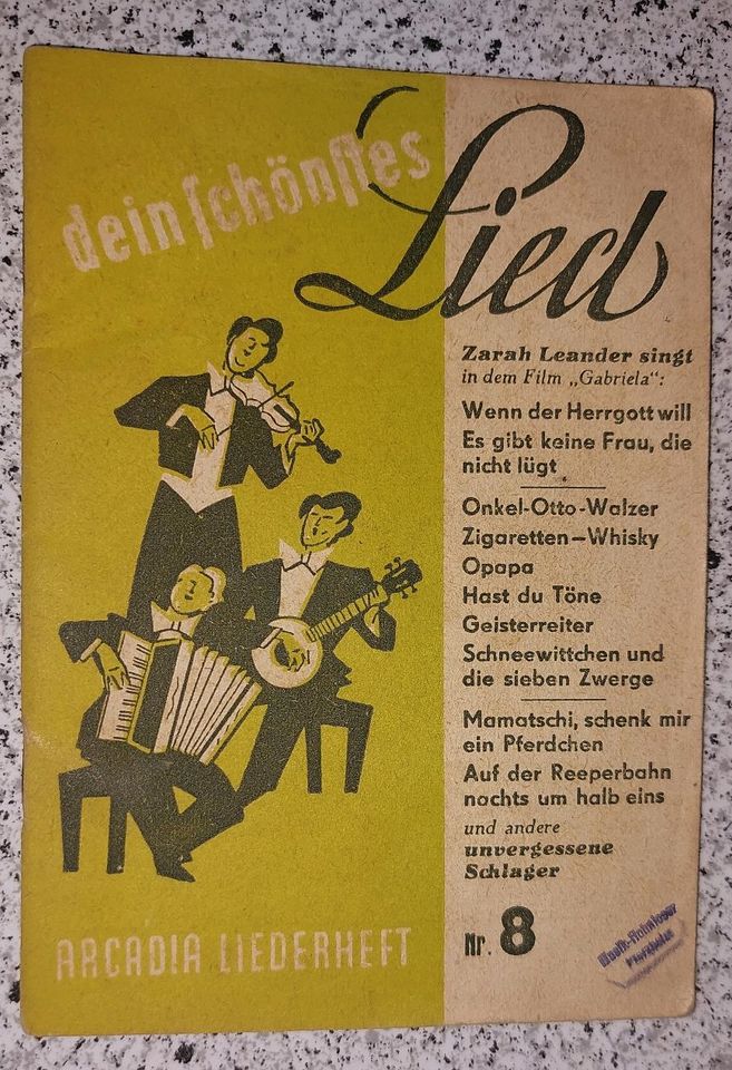 8 Arcadia Liedhefte "dein schönstes Lied" in Wurmberg