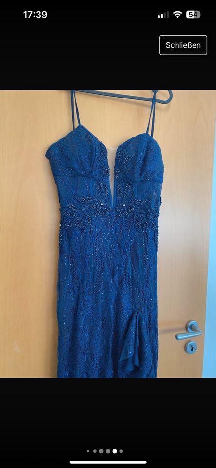 Wunderschönes Abendkleid dunkelblau Glitzer in Düsseldorf