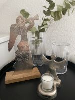 Metall Weihnacht Engel Teelichthalter Holz Putten Kerzenständer Nordrhein-Westfalen - Salzkotten Vorschau