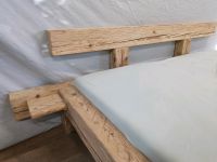 Altholz-Bett 180x200cm lang mit Nachttischbretter Bayern - Bad Feilnbach Vorschau