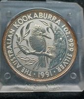 1991 Australien 1 Oz Kookaburra, 999 Silbermünze München - Maxvorstadt Vorschau