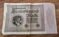 Banknote 100000 Reichsmark 1923, Geldschein Niedersachsen - Herzberg am Harz Vorschau