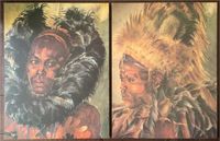 2 beeindruckende Bilder Portraits  Afrika Kopfschmuck Hessen - Kassel Vorschau