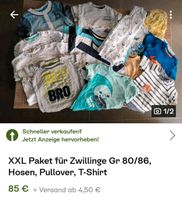 XXL Paket für Zwillinge Gr 80/86 T-Shirts, Pullover, Hosen Bayern - Scheinfeld Vorschau