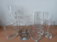 10 Blumenvasen, Vasen, Glas, klar, eckig, oval, rund... Hessen - Lohfelden Vorschau