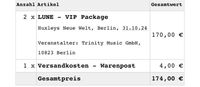 Lune VIP Tickets Berlin - Hellersdorf Vorschau