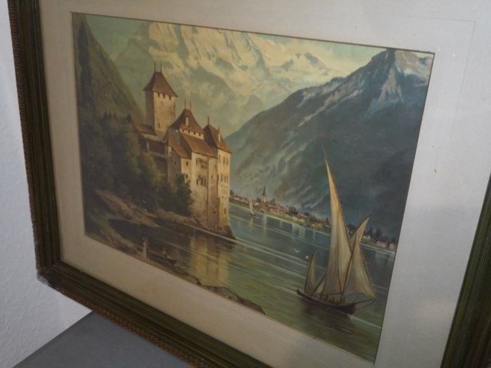 Kunstdruck/Gemäde Gustave Courbet - Chillon Castle/Alpen?!gerahmt in Bad Segeberg