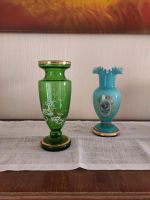 Vintage Vase Blumenvase böhmisches Glas bemalt Thüringen - Römhild Vorschau