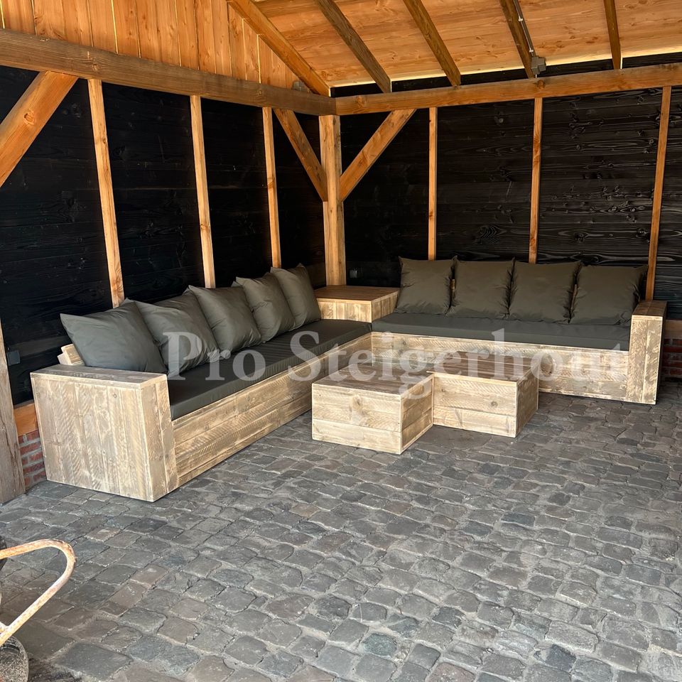 Holz Loungeset Lounge Ecksofa Sofa Gartenmöbel Gartenset in Bocholt