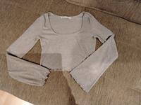Damen Crop-Shirt von Bershka in Gr. M - grau Hessen - Hirzenhain Vorschau