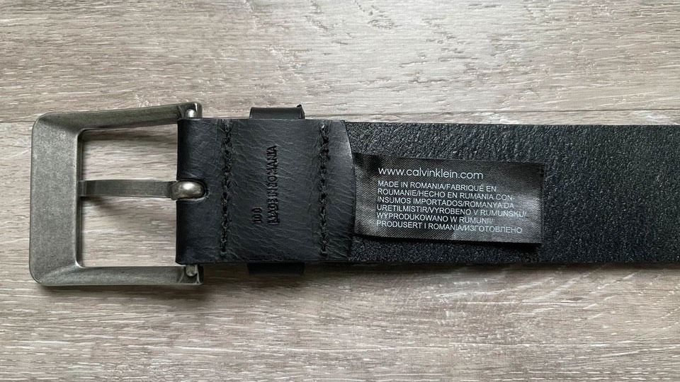Calvin Klein  J 4cm W100 Gürtel schwarz Leder in Weilerswist
