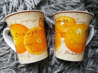 2 Tassen Kaffeebecher Orange Keramik Sachsen - Wittichenau Vorschau