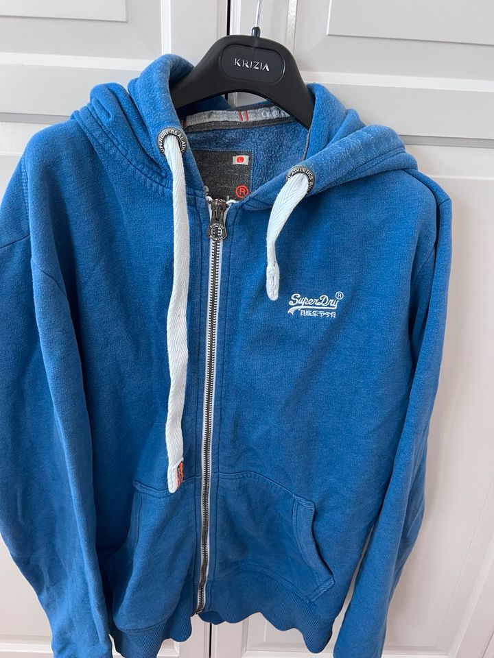 Herren Superdry Kapuzejacke, Jacke, mit Logo blau, Gr L in Hamburg