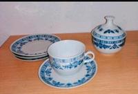 DDR Geschirr Tasse Teller Zucketdose Kahla Kobaldunterglasur Leinatal - Schönau v d Walde Vorschau