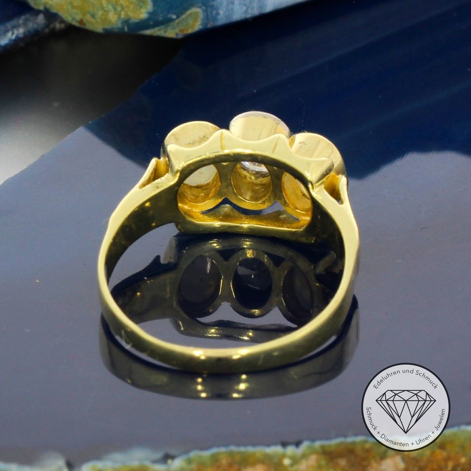 M*129314 Wert 3.350,- Brillant Vollopal Ring 585 14 Kt Gold XXYY in Essen