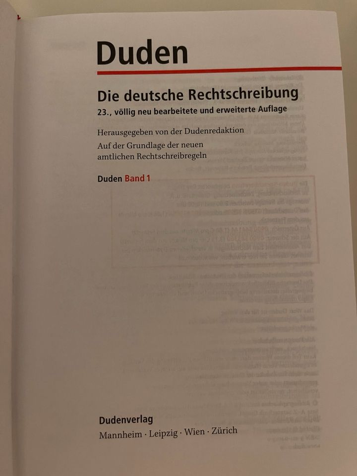 Duden die deutsche Rechtschreibung 23. Auflage in Dormagen