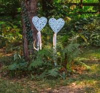 2 Herzstecker weiß Weide Rattan Herz Hochzeit Deko Baden-Württemberg - Löchgau Vorschau