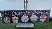 Großes Holzschild Werbetafel Shabby chic cupcake bakery 150x42cm Düsseldorf - Unterrath Vorschau