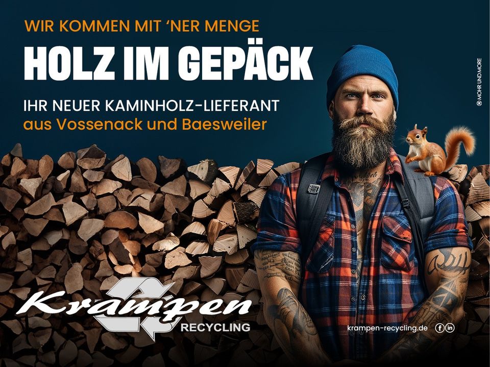 Kaminholz Buche trocken von Krampen Recycling in Baesweiler, nur 115€/srm | Brennholz in Baesweiler